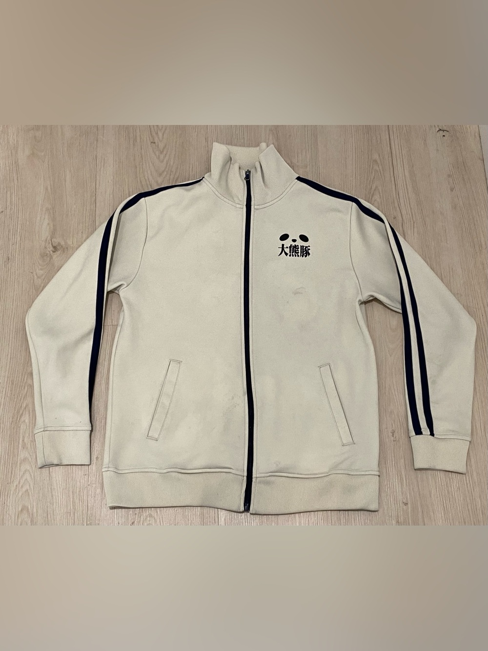 Buden Shouten Japanese Brand Track Jacket Panda Pig Graphic Off White Mens L M